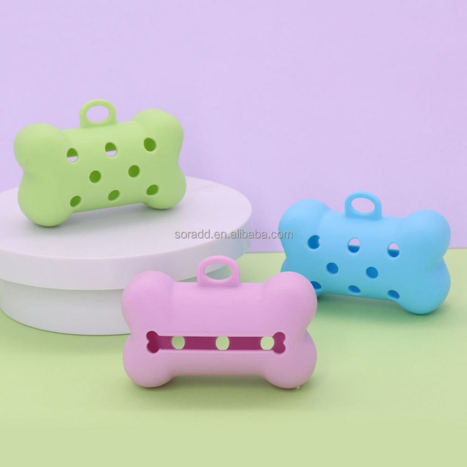 2025 New Design Eco-Friendly Plastic Dog Poop Bag Dispenser Dogs Cats Strong Odor Control Hands-Free Portable Sustainable SORADD