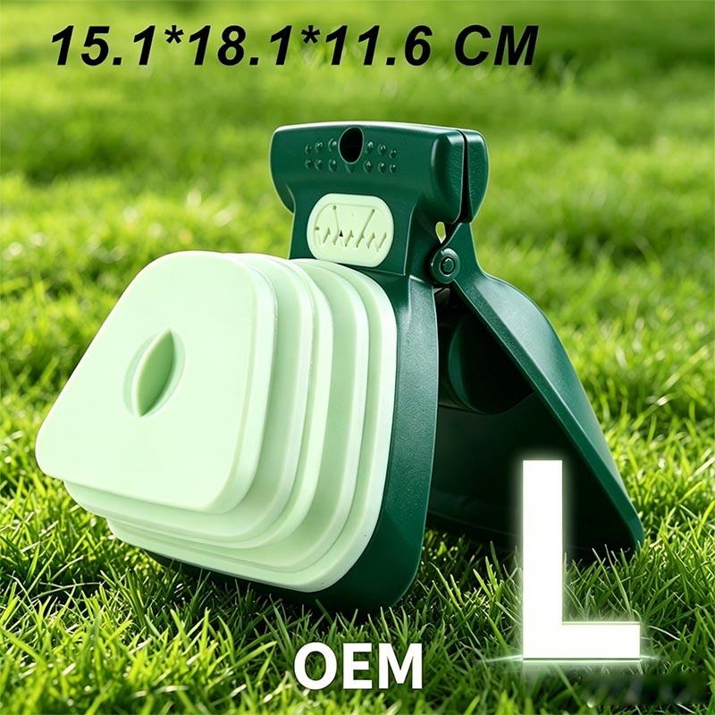 American Hot Item Dog Clean Item Plastic Clip Poop Picker Foldable Large Space Portable Carry Sold With Carabiner and Bags