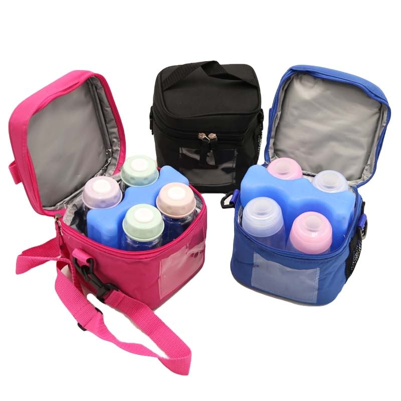 Portable Mummy Insulated Breast Milk Storage Bag for 4 Bottles Baby Bottle Bag