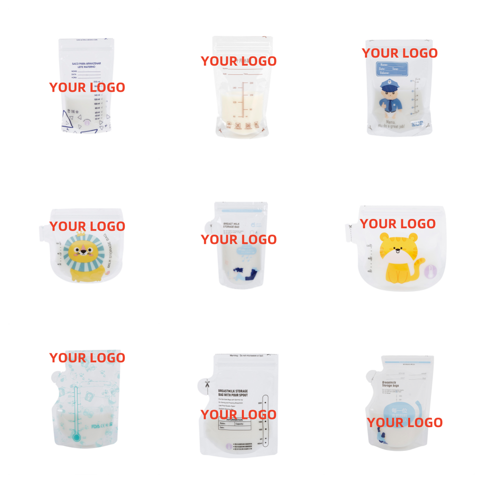 BPA Free Leakproof Breastmilk Storage Bags Easy Pour Design Disposable Freezer Bags for Breastfeeding & Daily Milk Storage
