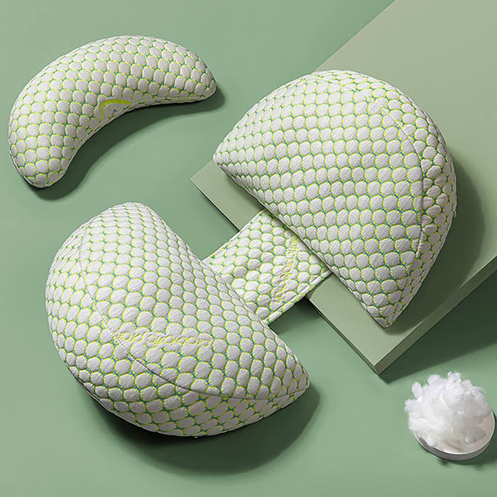 OEM Custom Soft Full Body 3pcs Pregnancy Pillow Set with Detachable & Adjustable Cover Maternity Pillows for Side Sleepers