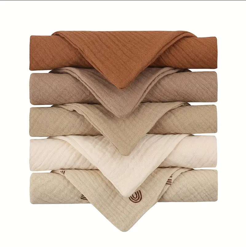 Wholesale Soft Washcloths Muslin Burp Cloths 100% Cotton 6 Layers Muslin Burp Cloths Towels Baby Muslin Washcloth