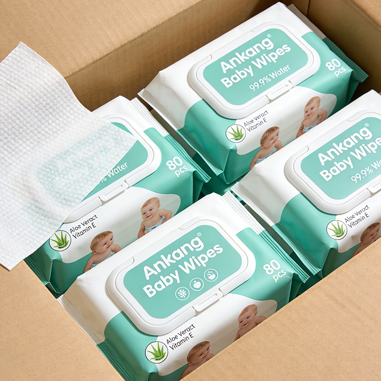 OEM Factory Wholesale Baby Wipes Disposable Organic Antibacterial Extra Soft 80Pcs Cleaning Eco-friendly Baby Wet Wipes Supplier