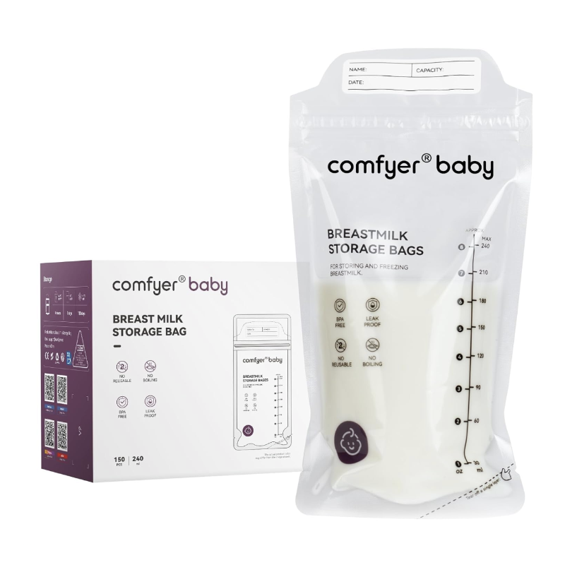 BPA-Free Disposable Breast Milk Storage Bags Pre-sterilized Breast Milk Pouch with Double Zipper Lock