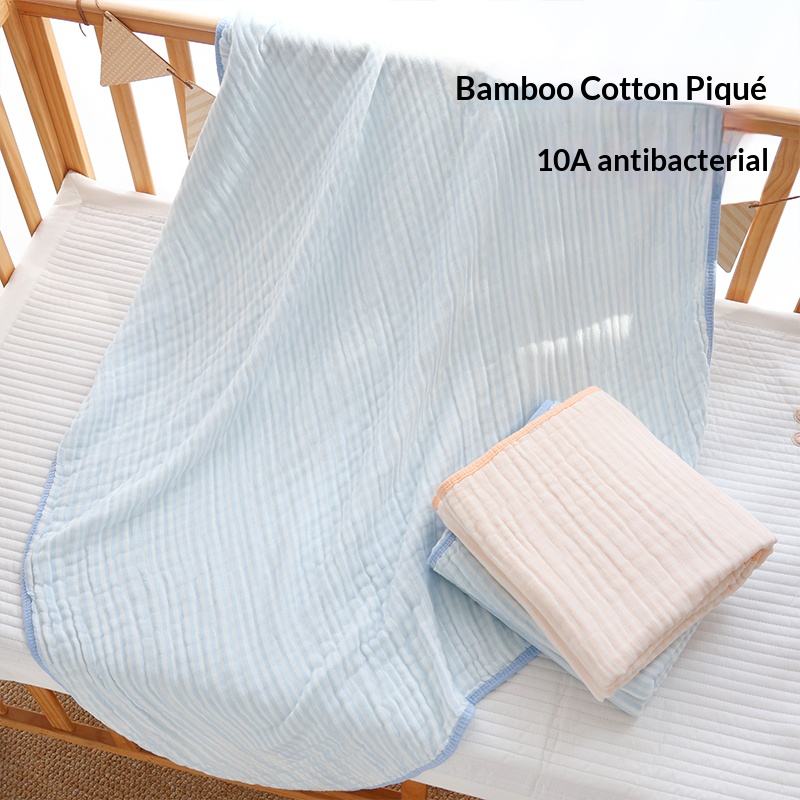 Ultra Soft 40S Combed Bamboo Cotton Muslin Towel Large Size Baby Post-Bath Wrap High Density Thickened Newborn Body Washcloth