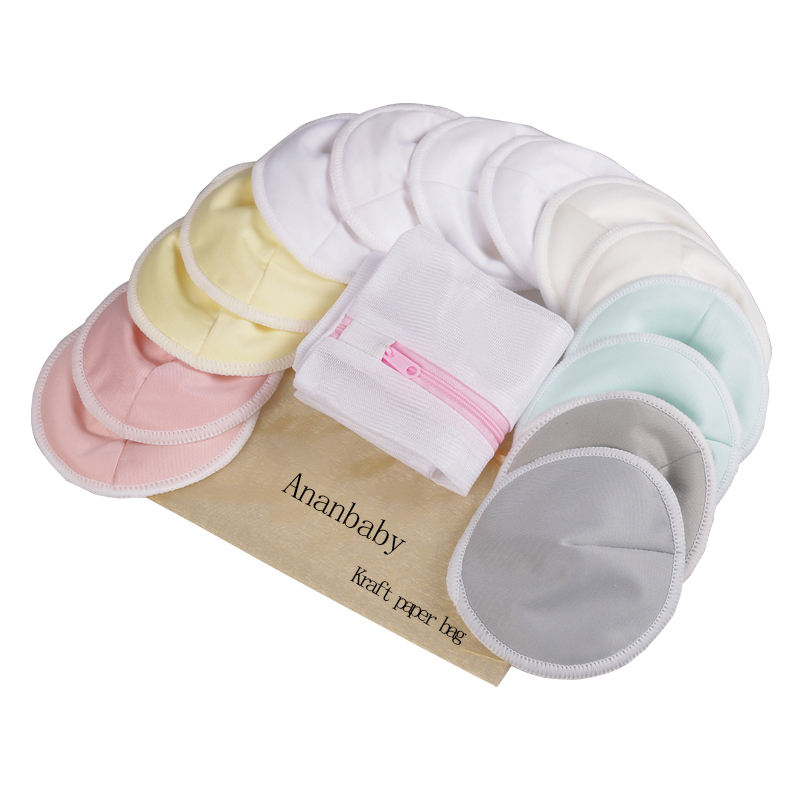 Custom Nursing Pads With Washing Bag Oem Bamboo Reusable Nursing Pad Wholesale Waterproof Nursing Pad