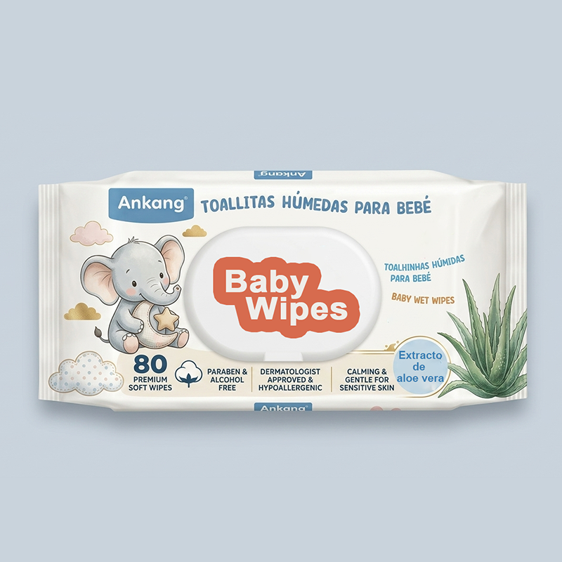 Private Label Cotton Baby Wipes Organic Chemical Free Earth Friendly Gentle Newborn Care Soft Disposable Natural Baby Wet Wipes