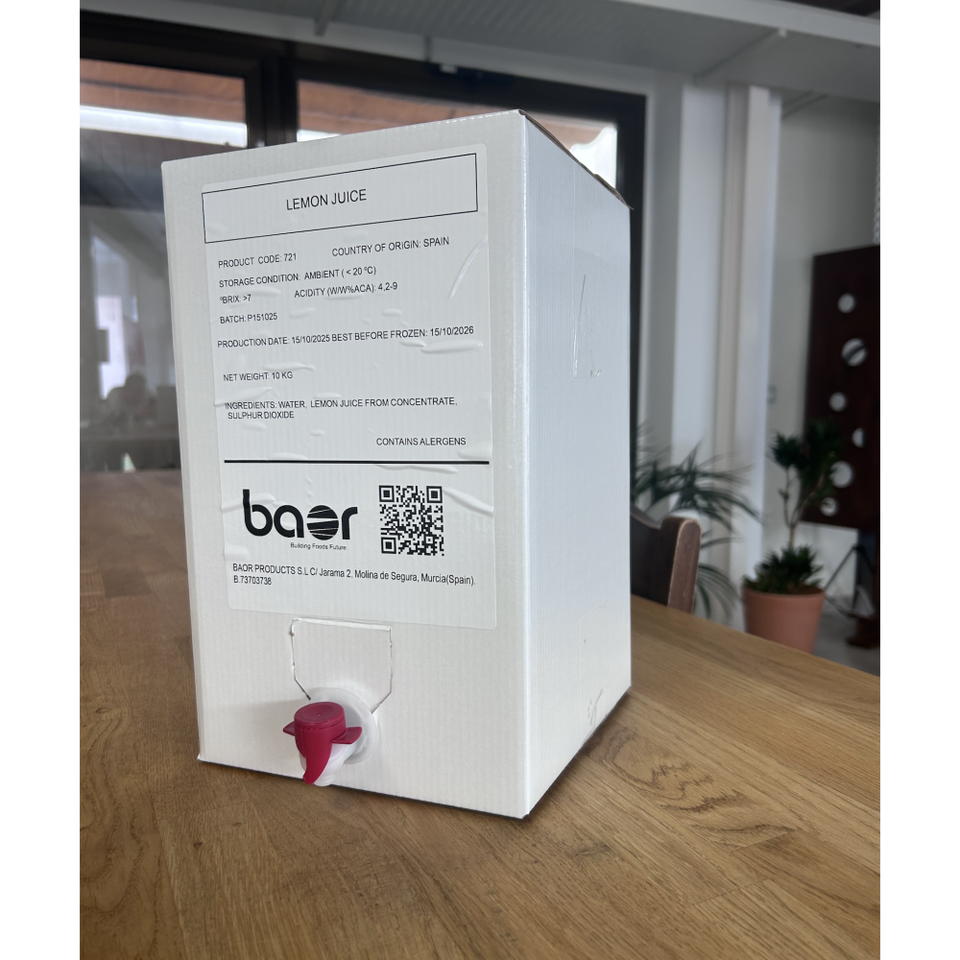 10KG BIB Lemon Juice Fruit & Vegetable Juice Product