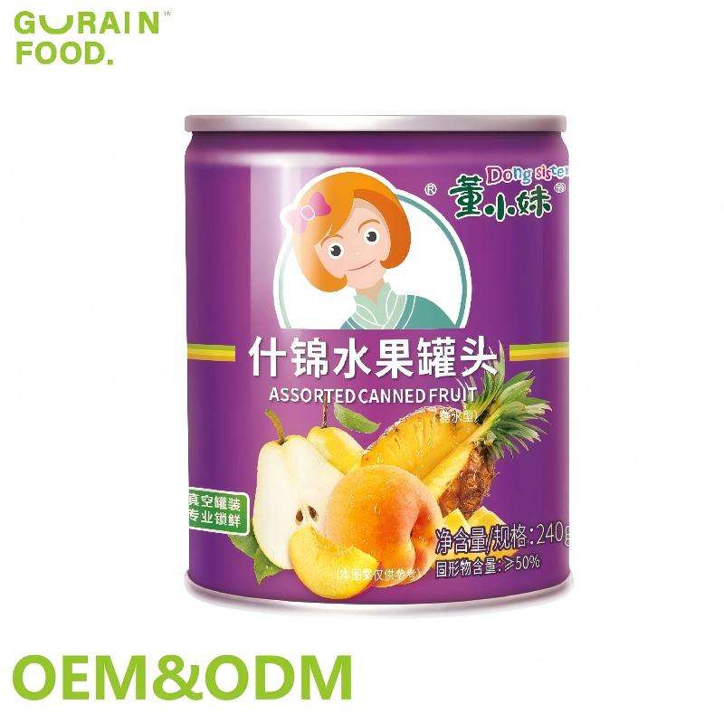 OEM ODM 345G Canned Fruit Cocktail in Light Syrup or in Natural Juice