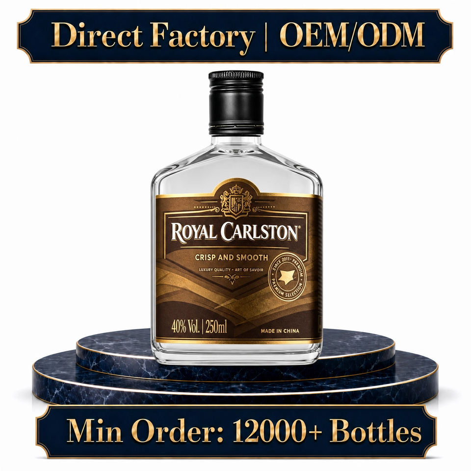 Custom Label Glass Bottled Vodka 250ml , 700ml , 1000ml , Alcohol Premium Distillery Wholesale 40% Vol Pure Grain Vodka Spirit