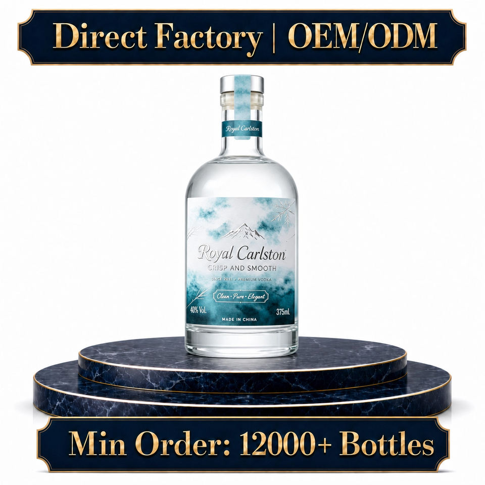 Classic Distilled Vodka Premium Quality 375ml 500ml 700ml 1000ml Set of 4 Glass Bottle OEM Brand Service Smooth Alcoholic Drink