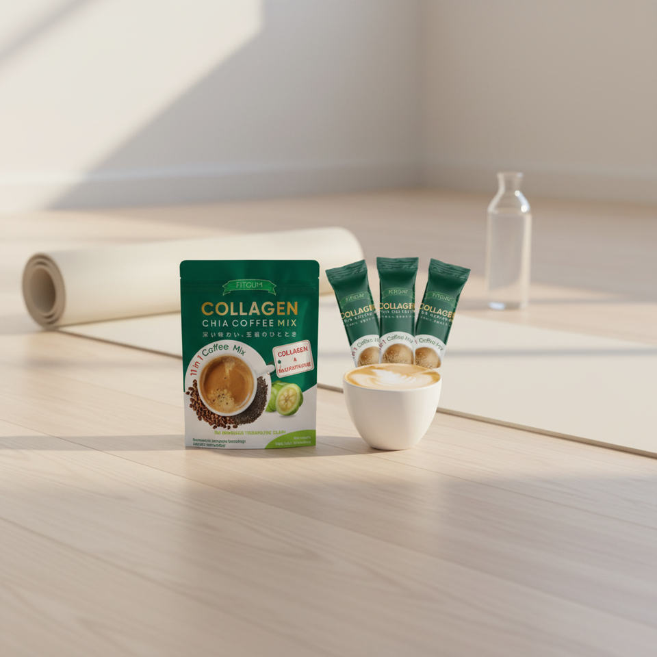 Collagen Chia Instant Coffee Mix 11 in 1 Green Coffee Drink Mix