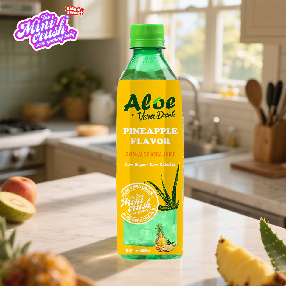 HACCP Halal Certified 500ml Pineapple Flavor Aloe Vera Drink Fruit Juice Soft Drink with Aloe Pulps