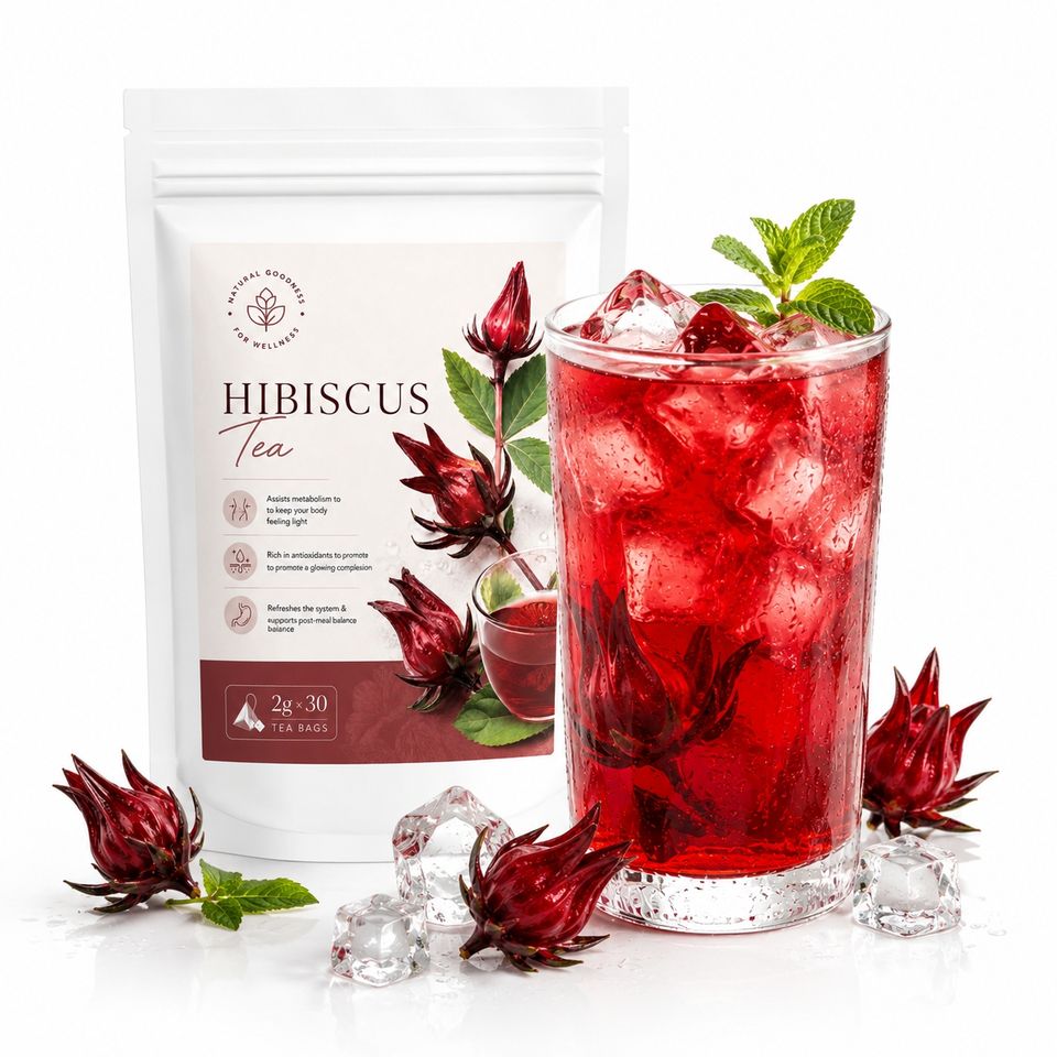 Hydration Antioxidant Support Premium Ruby Red Roselle Cold Brew Summer Beverage Refreshing Hibiscus Iced Tea Bags