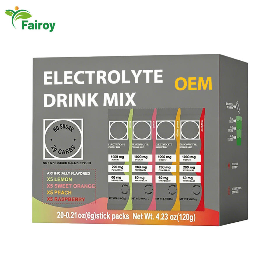 Ready to Ship No Sugar Electrolyte Powder Drink Mix Variety Pack in Stock Sports Hydration Beverage Powder 20 Stick Packs