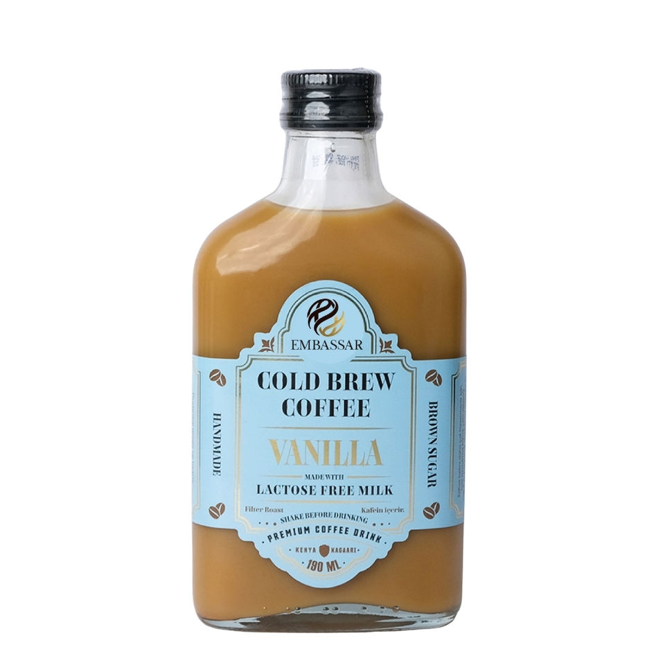 Super Premium Arabica Cold Brew Vanilla Coffee City Roast Smooth & Sweet Flavor Instant Beverage Powder