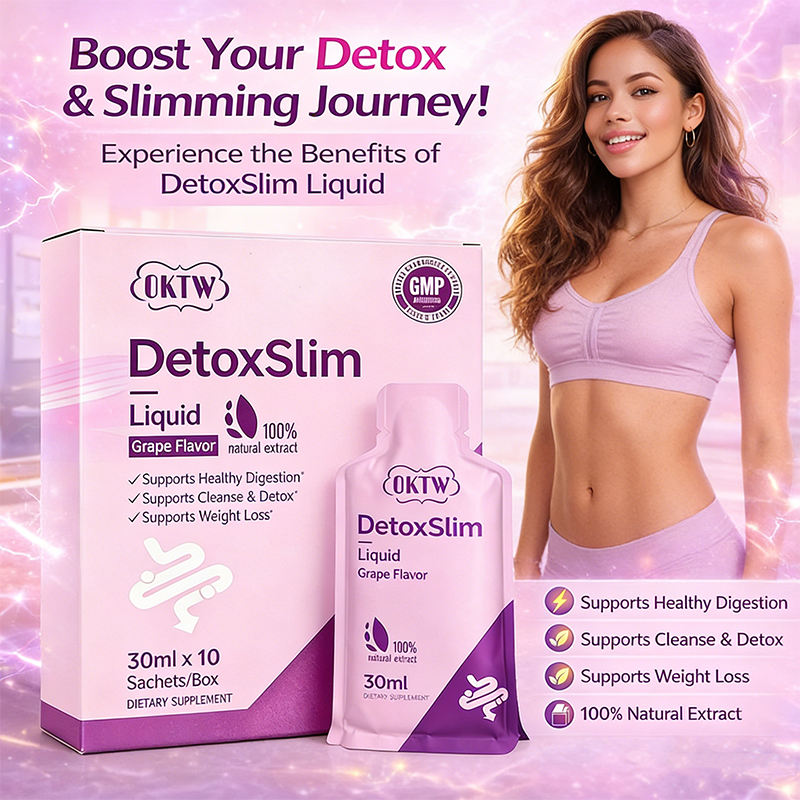 OKTW Detox Slim Liquid Drink Grape Flavor Weight Loss Detox Digestion Support 100% Natural Extract Dietary Supplement