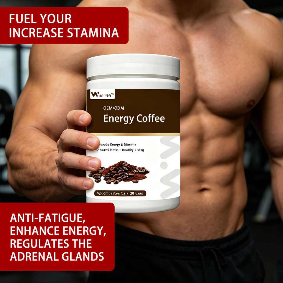 20 Sachets Stick Pack Sugar Free Premium Natural Instant Focus Rich Vitality Mental Alert Daily High Energy Boost Coffee Powder