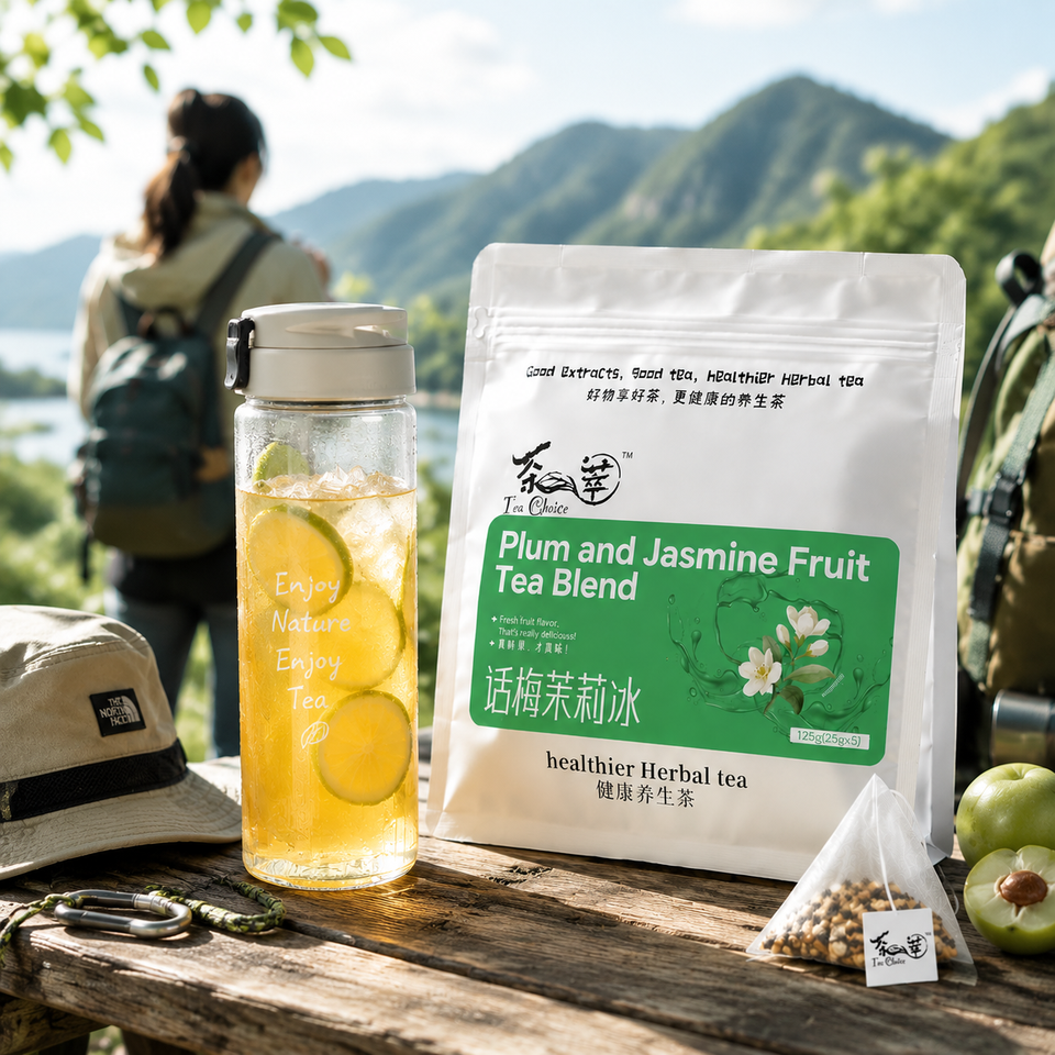 Wholesale Private Label Plum Jasmine Fruit Tea Blend Organic Caffeine-Free Bagged Tea Cold Brew Overnight Infusion Pineapple