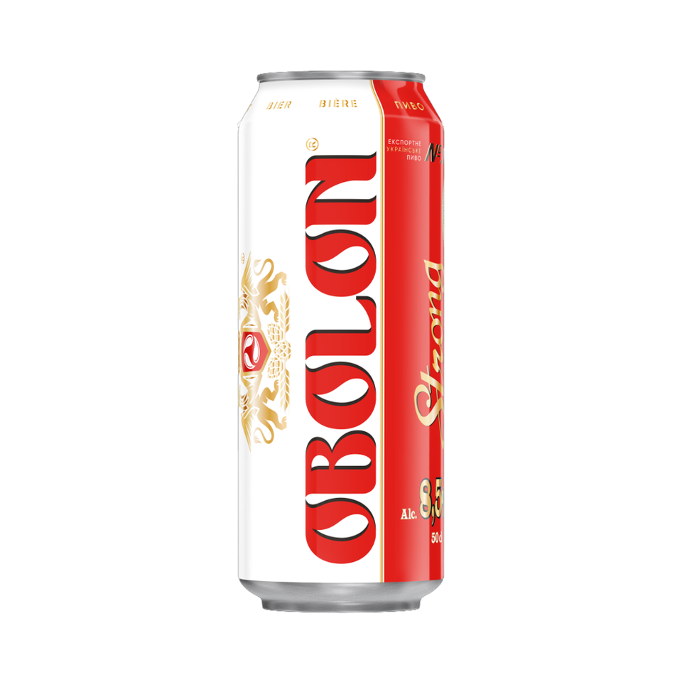 Obolon Strong Champagne Style Lager Light Pasteurised 0.5L 8.5% Can Premium Ukrainian Beer