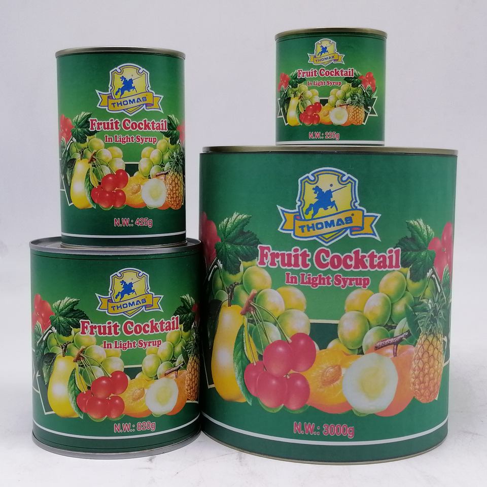 New Tropical Heavy Syrup Rich Nutritious Canned Fruit Cocktail
