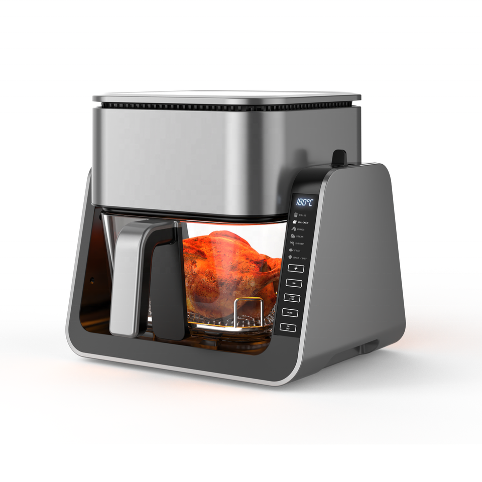 New High Quality 1500 Watt Power Electric Digital Air Fryer Custom Flip Cover Smart Air Fryers
