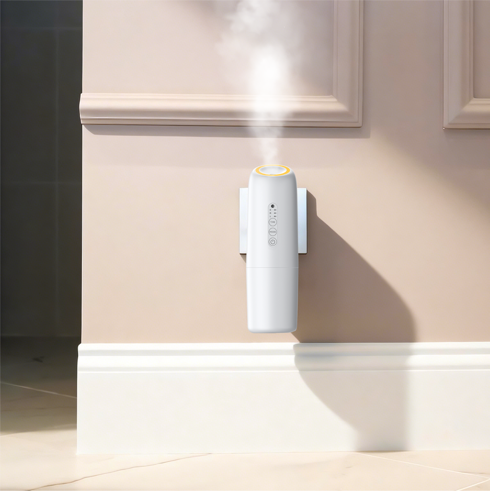 Smart Wall Mount Waterless Aroma Diffuser App Control Household Scent Diffuser Plug in Fragrance Diffuser with Night Light