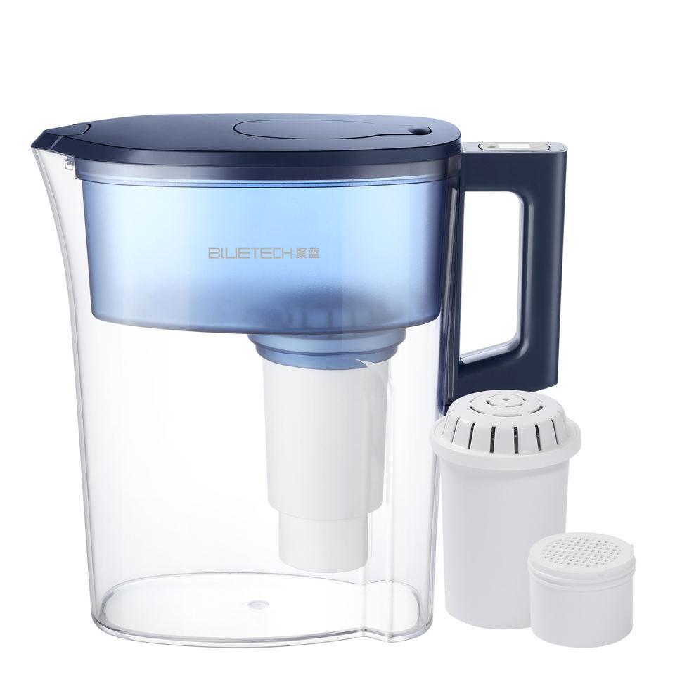 Portable Lightweight Activated Carbon Alkaline Water Filter Pitcher 3.8L Manual Purifier for Household and Outdoor