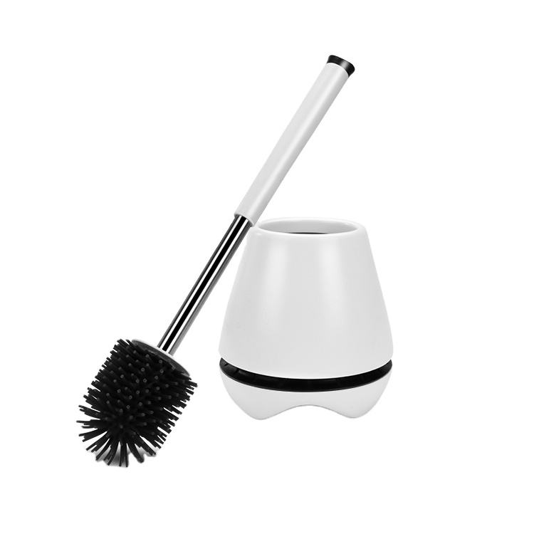Masthome Soft TPR Bathroom Clean Brush Plastic Toilet Silicon Bowl Toilet Brush Set With Holder
