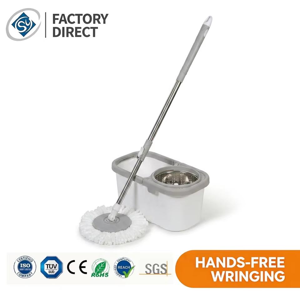 Customized Wholesale High Quality 360 Rotary Flat Stainless Steel Spin Swivel Household Cleaning Magic Spin Mop Set