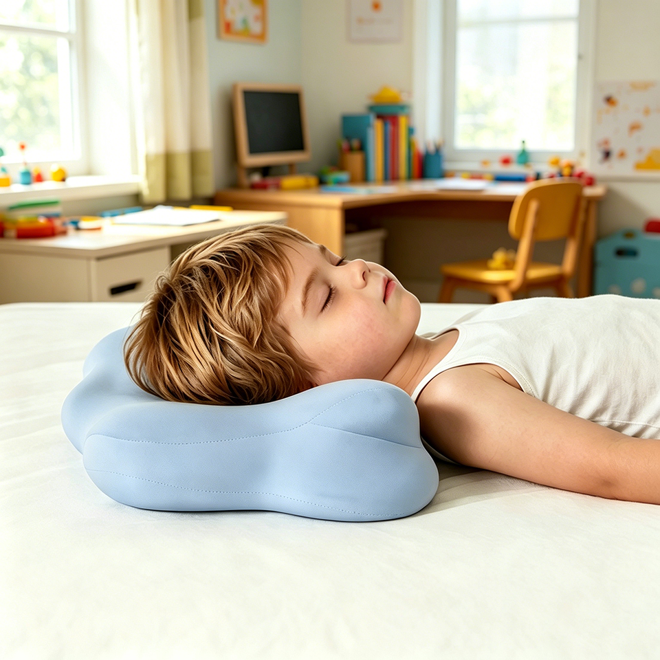 SiaaSoo 4 Year Old Toddler Cloud Shape Gentle Head Support Pillow Cloud Memory Foam Comfortable Nap Bed Pillow