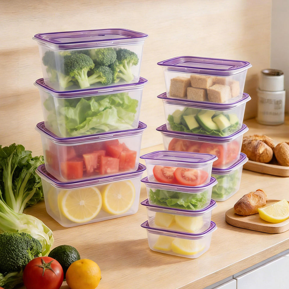 Housewares Recycle Food Storage Boxes Storage Boxes & Bins Foldable Food Containers 4 Pcs Set Shantou Plastic Rectangle Modern