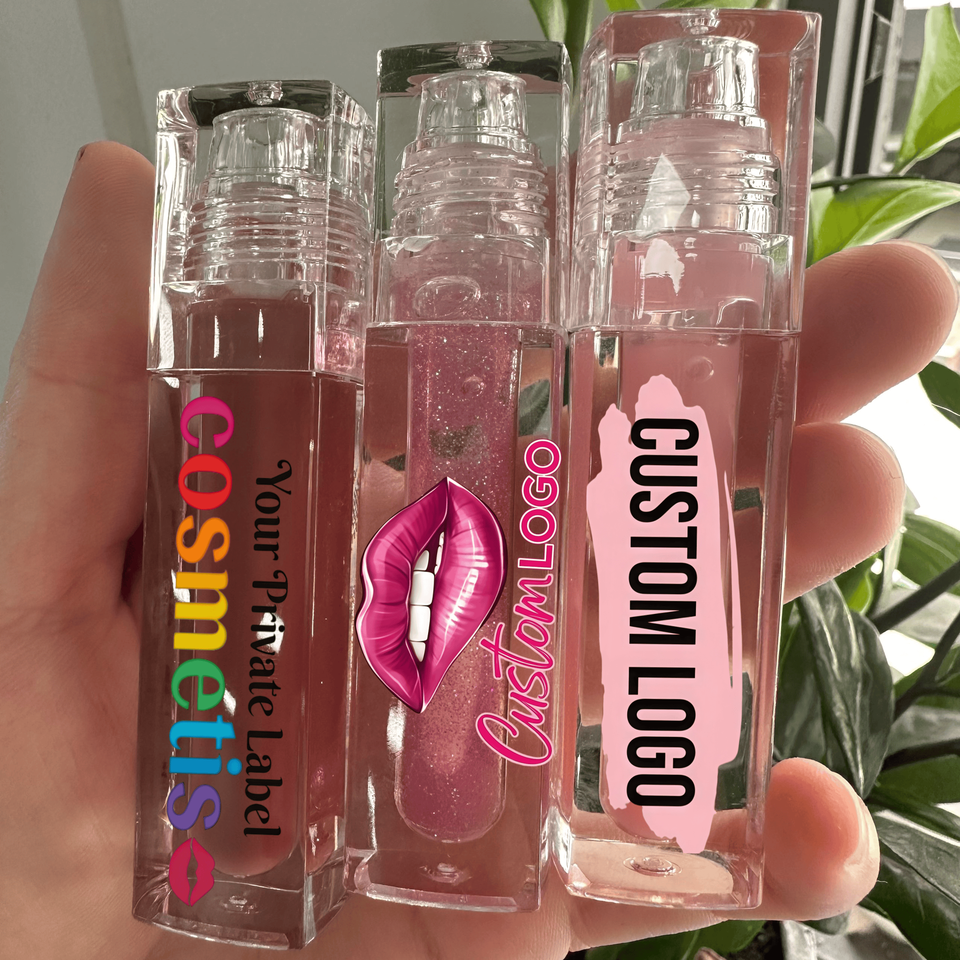 Custom Logo Hydrating Lip Gloss Waterproof Matte Lipstick Private Label Makeup Choose Colors Glossy Shimmer Lipgloss