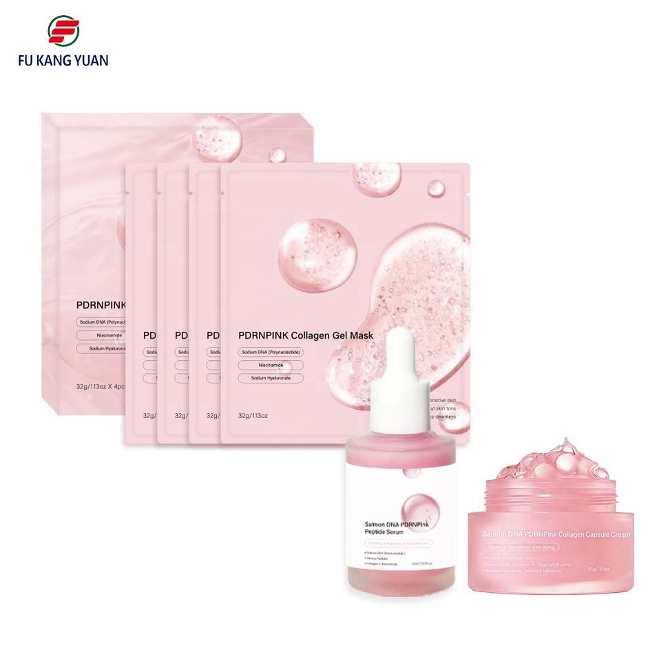 Private Label Skincare Wholesale Salmon DNA PDRN Set OEM ODM Korean Beauty Products Facial Treatment Routine Kit