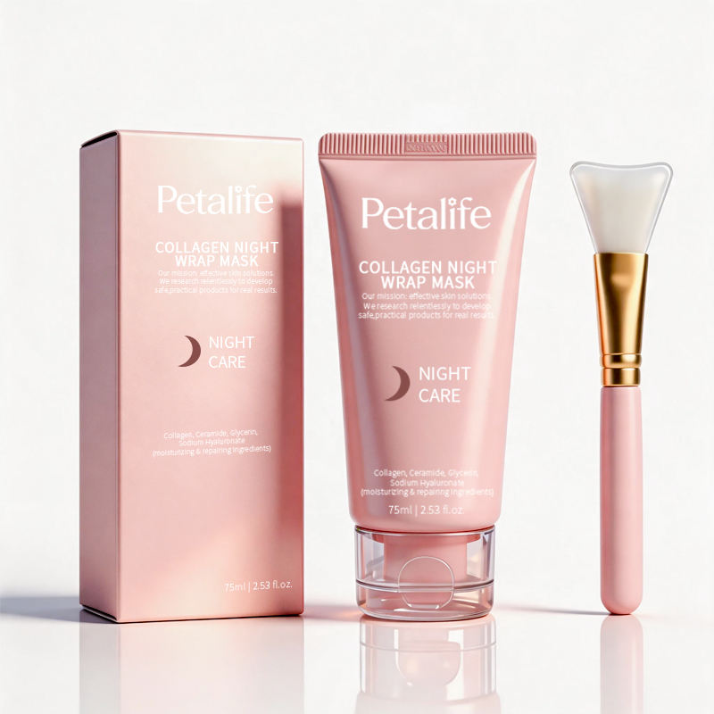 Collagen Face Mask Night Wrapping Peel-off Hydrolyzed Mask Moisturizing Brighten Jelly Skin Care Mask With Brush Custom Labe
