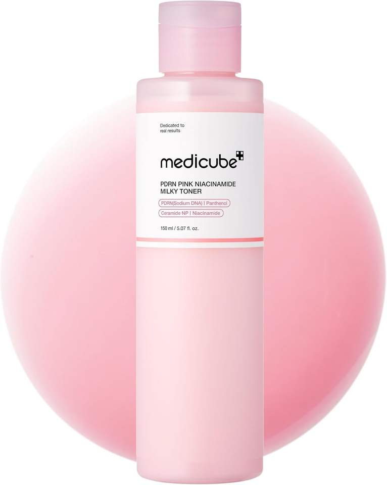 Medicub PD RN Pink Niacinamide Milky Toner Hydrating Moisturizing Soothing Ceramide Peptide Korean Skincare Exfoliating Toner