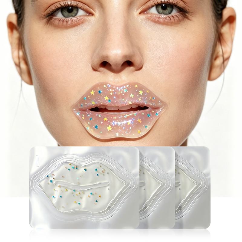 Private Label Wholesale Lip Mask Collagen Lip Lipmask Lightening Mask Sheet Crystal Collagen Lip Mask