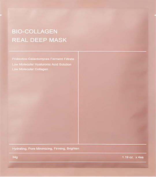 Private Label Real Deep Clean Pore Bio Collagen Facemask Korean Face Sheet Masks Beauty Skin Care Products