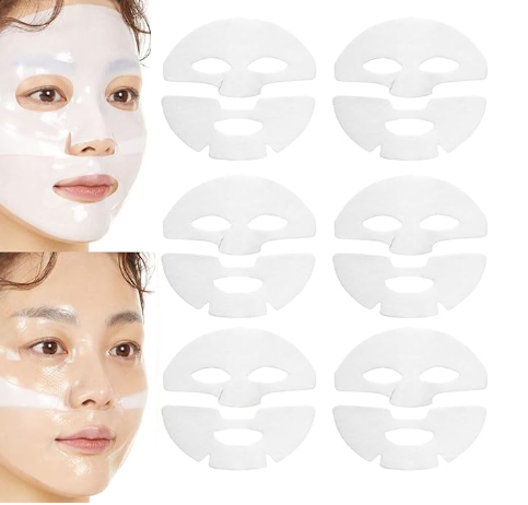 K Bio Collagen Hydrogel Mask Vitamin C for Face-Overnight Deep Hydration Anti-Aging Pore Shrinking Small Molecule Formula for