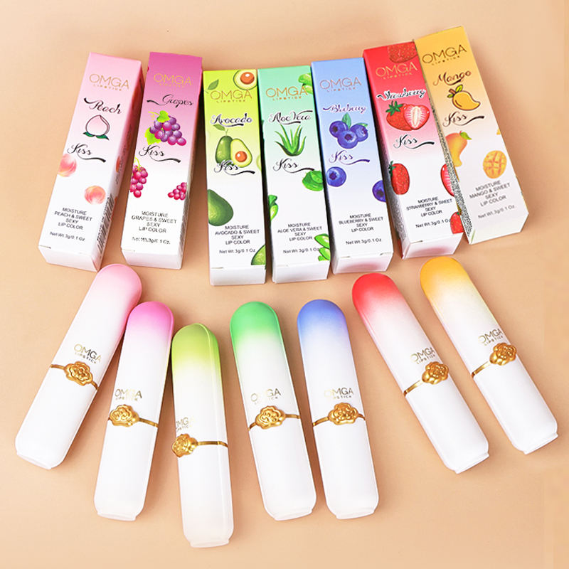 Peinfen Wholesale Honey Peach Color Changing Lipstick Creamy Frozen Lip Balm Moisturizing  Warm Support Personalized