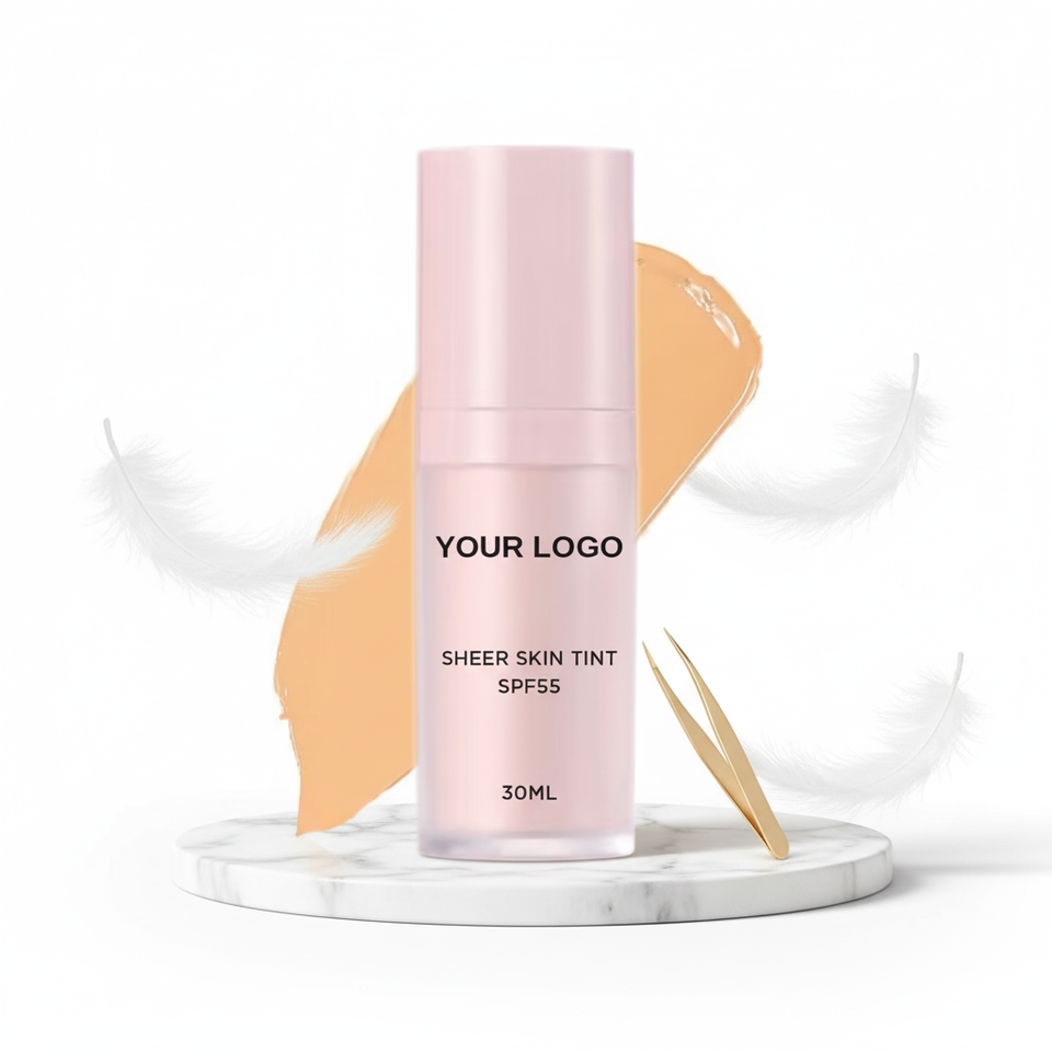 OEM Custom Sunscreen Vegan Moisturizer Concealer Liquid Foundation Private Label Waterproof Long-Lasting SPF55 Oil-Control