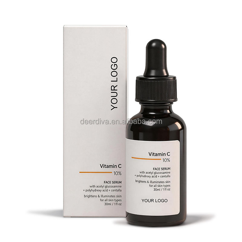 OEM 30ml 10% VC Facial Serum Oil-Free Moisturizing Anti-Sallowness Serum for Dull Skin