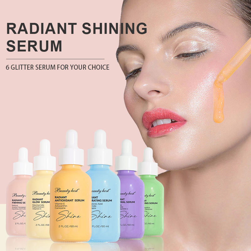 In Stock~Low MOQ Wholesale 6 Colors Radiant Face Serum Set Firming Antioxidant Glow Soothing Hydrating Skin Care Facial Serum