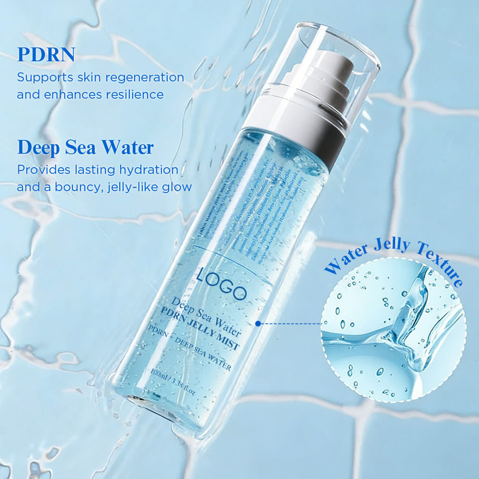 Private Label Beauty Skin Care Soothes Sensitive Skinfacial Moisturizer Dewy Glow Face Spray Deep Sea Water Pdrn Jelly Mist