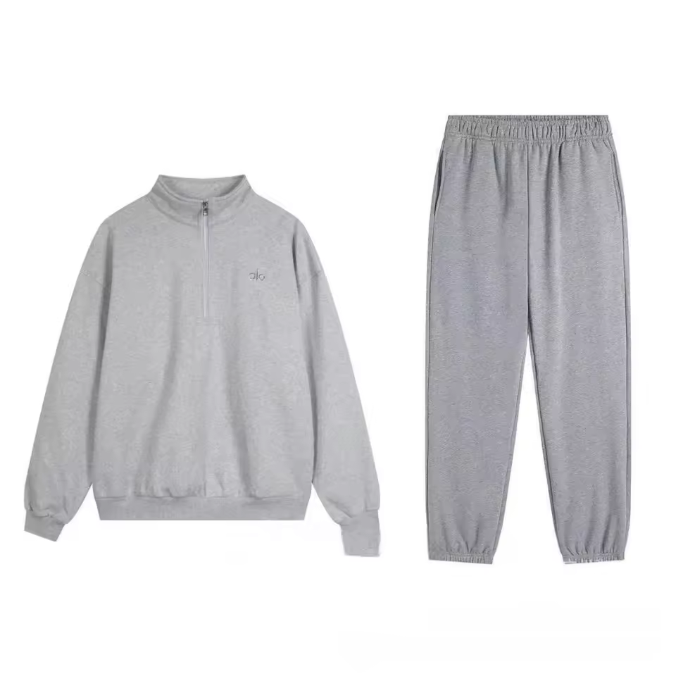 Wholesale Luxury Brand AIL Men's Clothing Quarter Zip Hoodies and Sweatpants Set Zip up Jacket Set Casual High Quality Plus Size