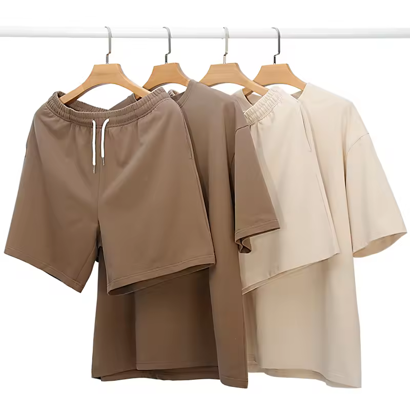 Clothing-vendor Summer Men Outfit Two Piece Shorts Tshirt Street Casual 20 Piece Pants t Shirt Men's Sets