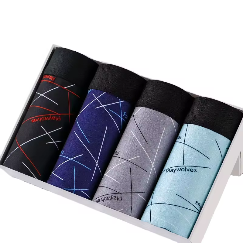 Plain Men Underwear Cotton Men Brief Shorts Pack Set