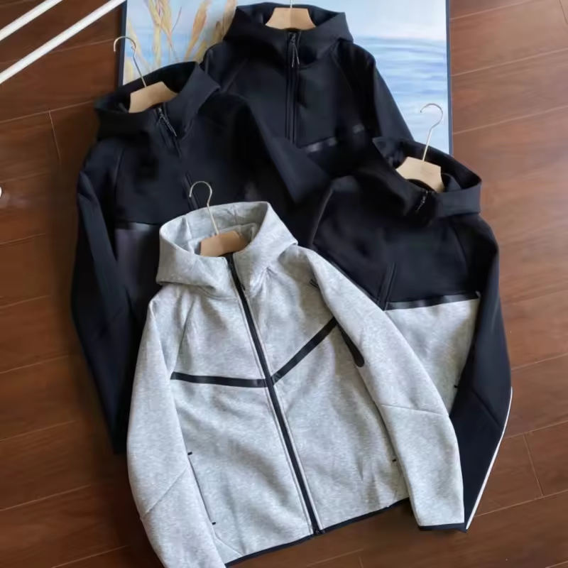 2025 New Tech Fleece With Logo Tech Fleece Hoodie Jacket Men's Jogging Two Piece Set Suit Sportswear Casual Tracksuit Men Suits