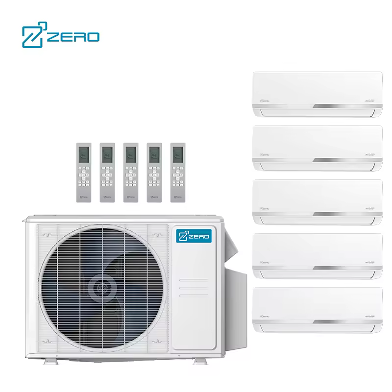 ZERO Brand 35000btu R32 Split System Air Conditioner Heat Pump Inverter Multi Zone Mini Split Air Conditioners 30 Room AC 3.5