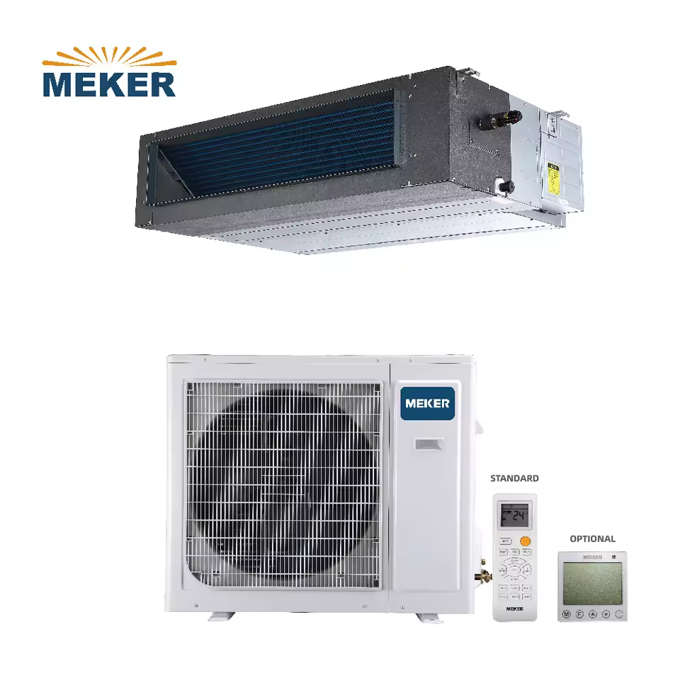 MEKER 36000 BTU 3 TON R410A Inverter Ducted Split Type Air Conditioner with Cooling Heating for Household & Hotel Use Electric